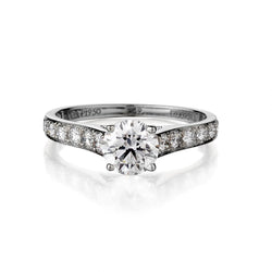 Van Cleef And Arpels 0.70 Carat Round Brilliant Cut Diamond Romance Ring