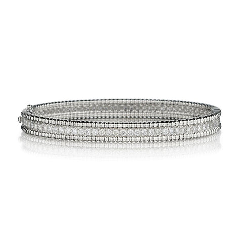 Van Cleef & Arpels Perlee One Row  All The Way Around Diamond Bracelet.