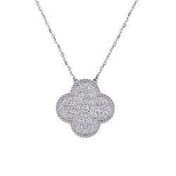 Van Cleef & Arpels Large Magic Alhambra Diamond pendant.