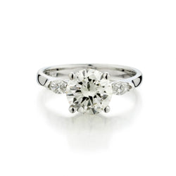 Ladies 18kt White Gold Diamond Ring.  2.03ct Brilliant Cut Diamond