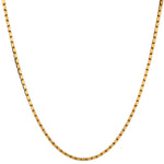 Pure Gold 24kt Y/G Square Link Chain with Asian Closure.  46 grams.