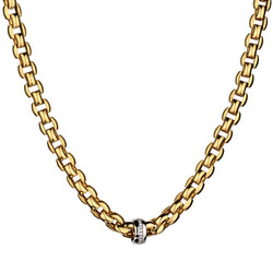 Fope' 18kt Y/G Necklace with Diamond Clasp