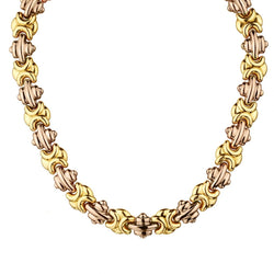 Beautiful Ladies 18kt Pink and Yellow Gold Choker Necklace.