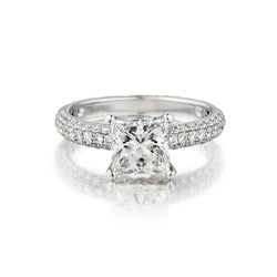 Ladies 18kt W/G Diamond Ring. 1.86ct Princess Cut Diamond
