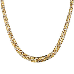 18kt Yellow and White Gold Link Chain. 18" (L).