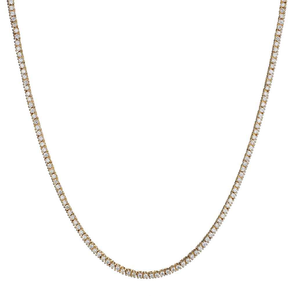 14kt Y/G Diamond Tennis Necklace.  18.00ct Tw Brilliant Cut Diamonds