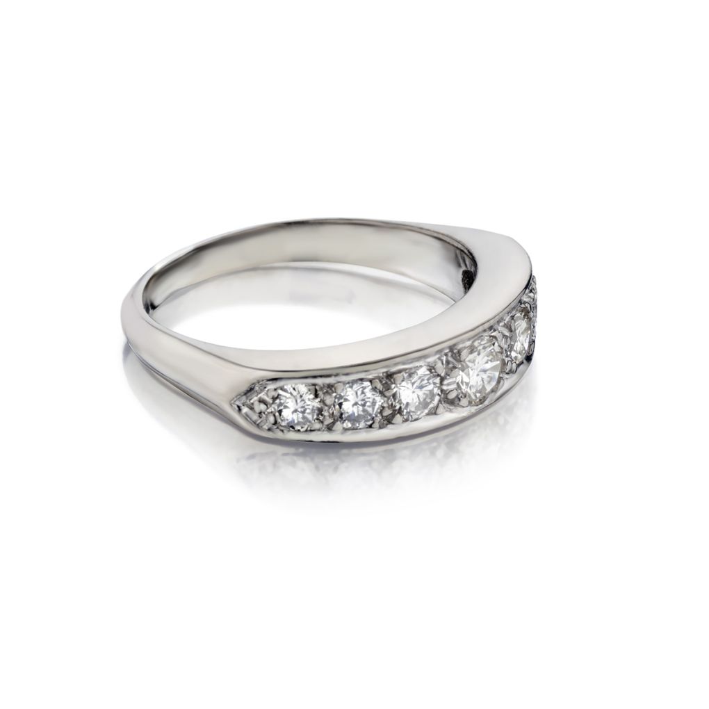 Van Rajak 18kt W/G Diamond Band .7 x 0.90 Ctw Brilliant Cut Diamonds – Van Rijk