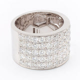 3.80 Total Carat Round Brilliant Cut Diamond Wide Band