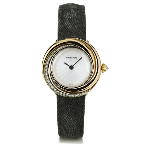 Cartier Ladies Trinity Tri-Gold and Diamond Wristwatch. Ref:2357