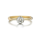 1.25 Carat Old-Mine Cut Diamond Solitaire 1940's Ring