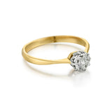 1.25 Carat Old-Mine Cut Diamond Solitaire 1940's Ring