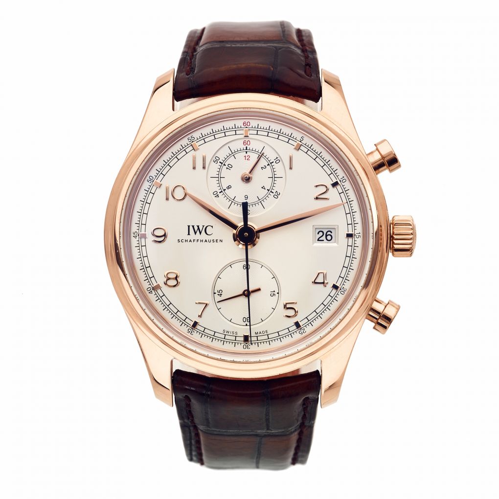 IWC Portugieser Chronograph Classic Rose Gold Watch Van Rijk Estate iwc-portugieser-chronograph-classic-rose-gold-watch-van-rijk-estate