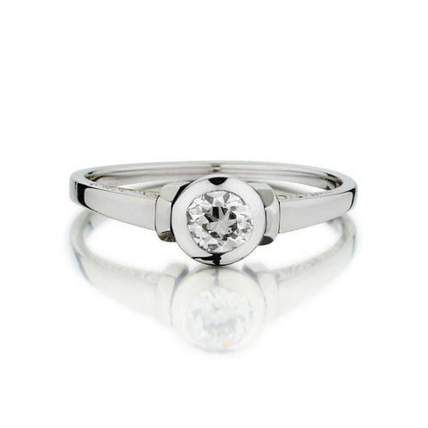 0.35 Carat Old-European Cut Diamond Bezel-Set Ring