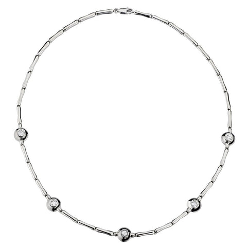 1.75 Carat Total Weight Round Brilliant Cut Diamond Necklace