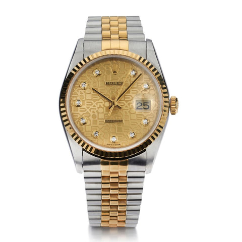 Rolex Oyster Perpetual Datejust Jubilee Diamond Two-Tone Watch. Ref: 116233