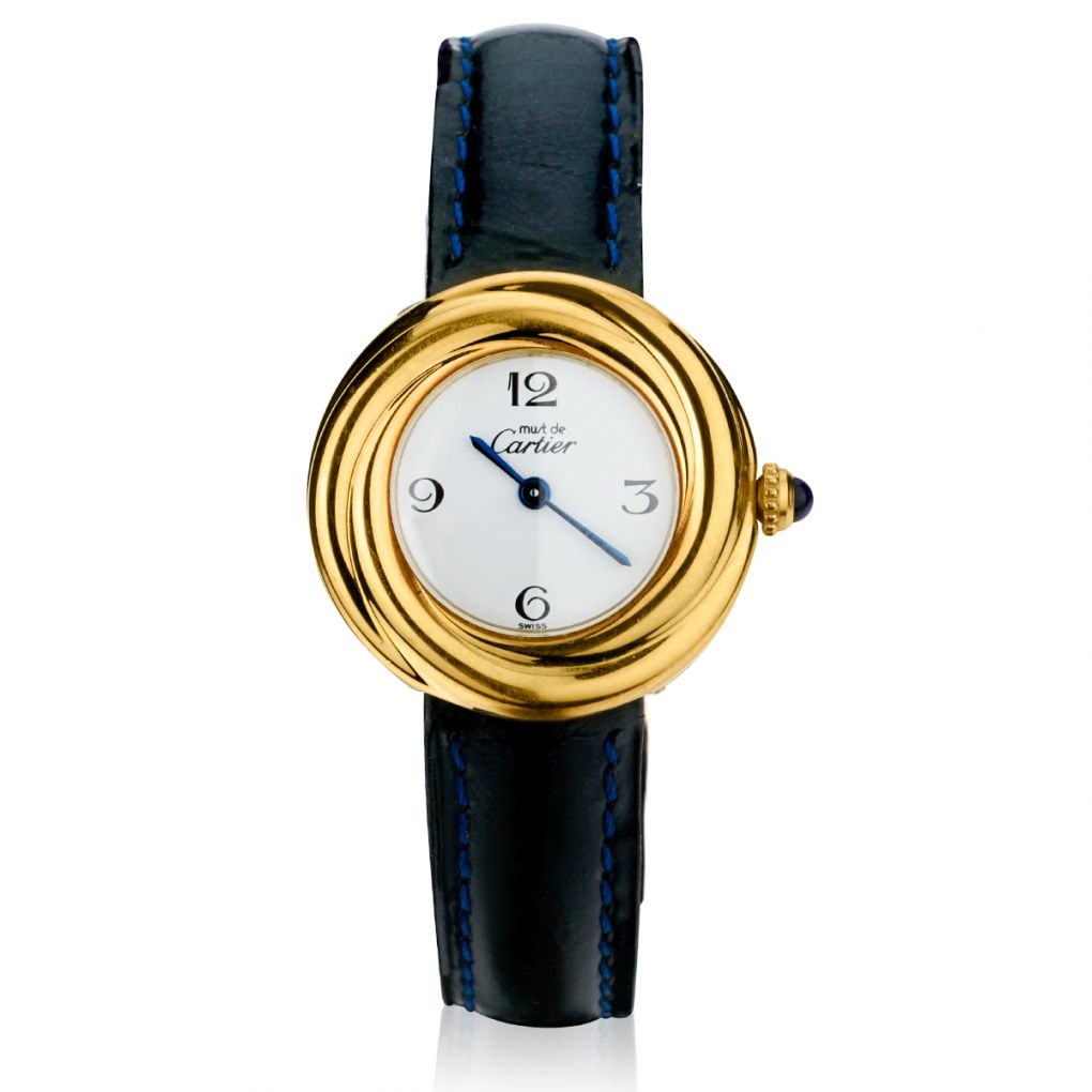 Cartier Trinity vermeil plated quartz ladies watch.Ref 2735 – Van Rijk