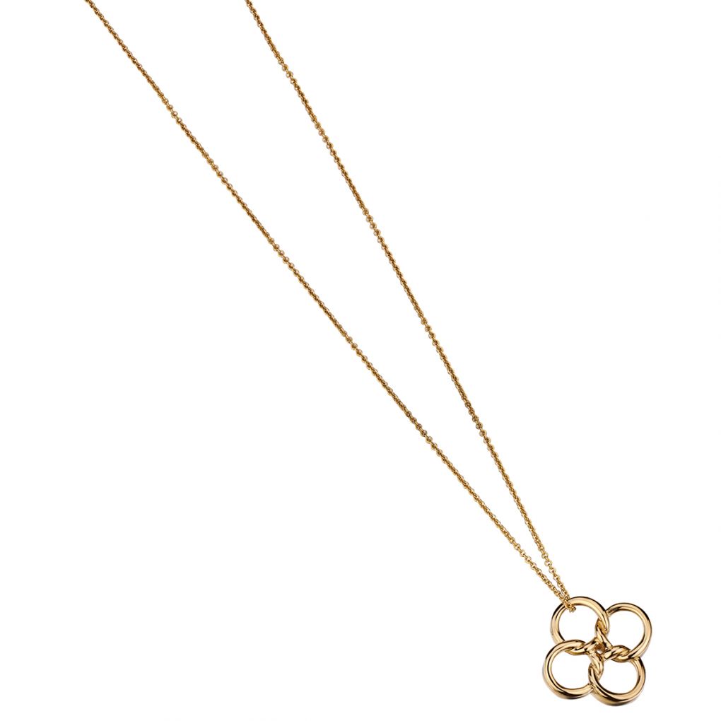 Tiffany gold four leaf clover necklace Clearance