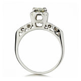 0.65 Carat Old-European Cut Diamond White Gold Engagement Ring