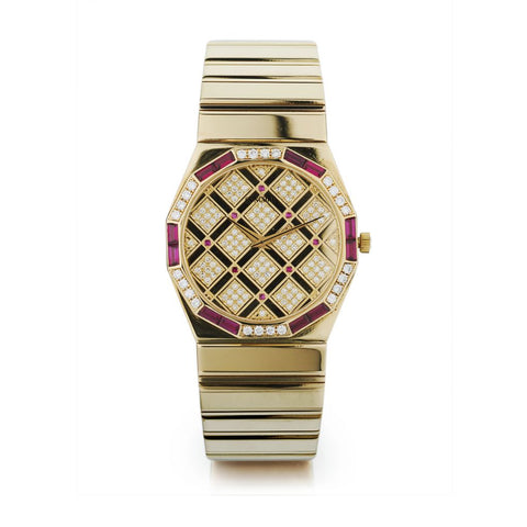 Concord Mariner 18KT Yellow Gold, Diamond & Ruby Watch