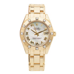 Rolex Midsize Pearlmaster Gold, MOP Diamond Watch