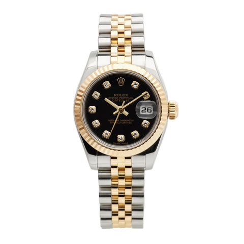 Rolex Midsize 26 mm Datejust Two-Tone And Diamond Watch