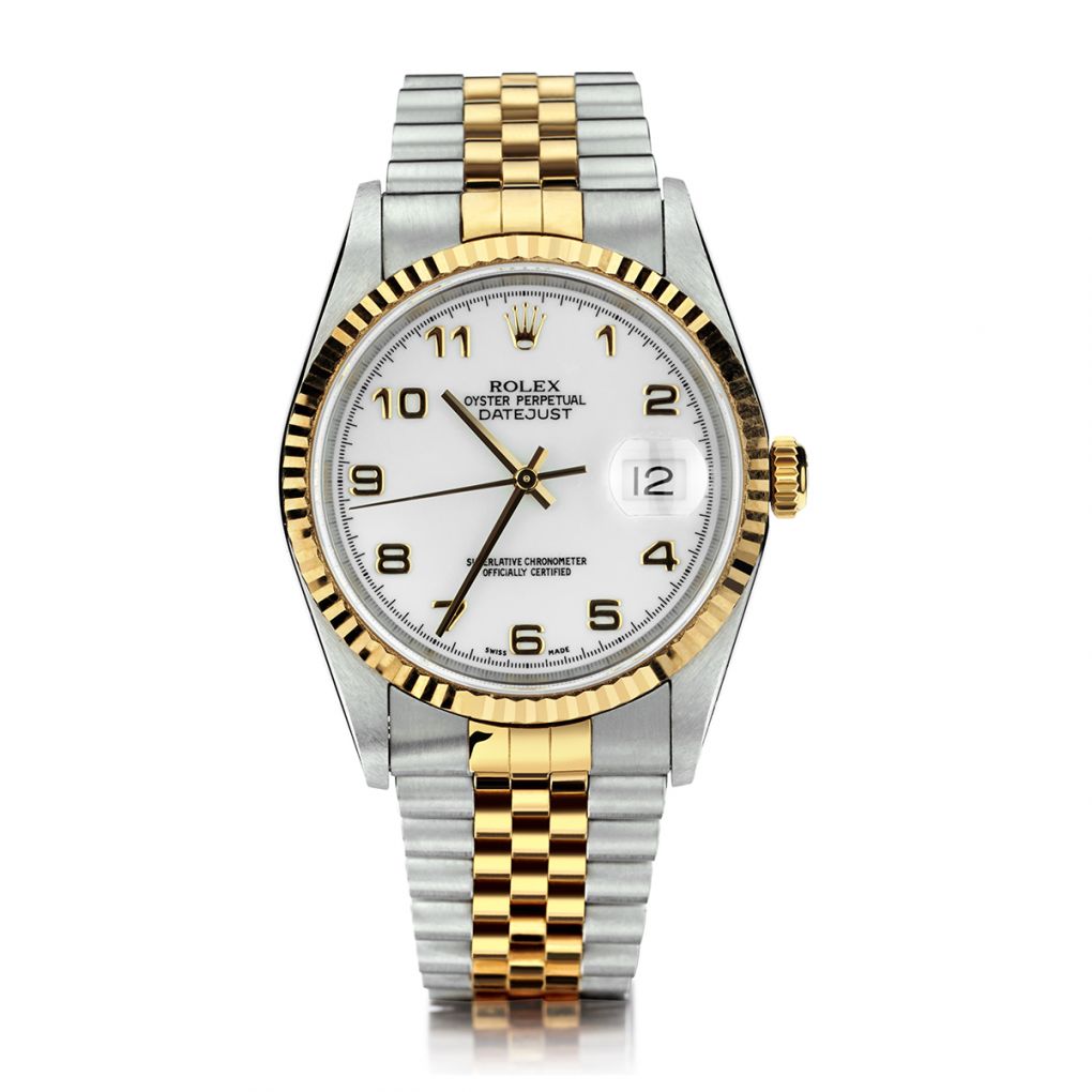 Rolex Oyster Perpetual Datejust Two Tone 36MM White Dial Watch Van rolex-oyster-perpetual-datejust-two-tone-36mm-white-dial-watch-van