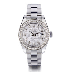 Rolex Oyster Perpetual Datejust 26MM MOP Diamond Meteorite Watch