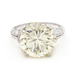 8.03 Carat Round Brilliant Cut Diamond Engagement Ring