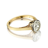 1.01 Carat Old-European Cut Diamond Solitaire Bezel-Set Ring