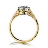1.01 Carat Old-European Cut Diamond Solitaire Bezel-Set Ring