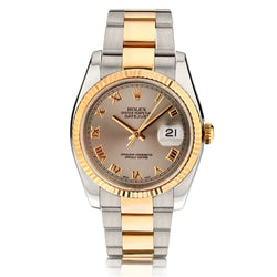 Rolex Oyster Perpetual 2-Tone Datejust 36MM Grey Watch