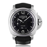 Panerai Luminor 8 Day. GMT Wristwatch. Manual. Black Dial. Pam 233