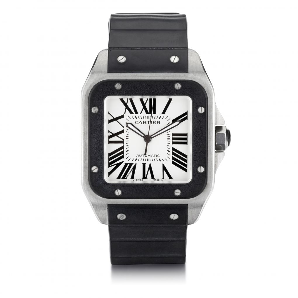 Cartier Santos 100 Stainless Steel And Rubber 39MM Watch – Van Rijk