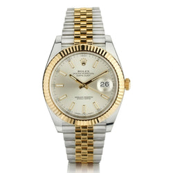 Rolex Oyster Perpetual Datejust Two-Tone Silver Dial Watch