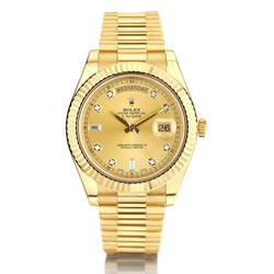 Rolex Oyster Perpetual Day-Date II 41MM Diamonds DIal Watch