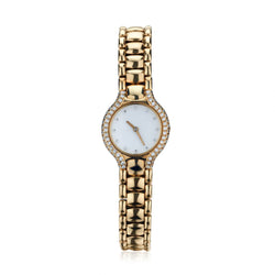 Ebel Beluga 18KT Yellow Gold Diamond Index Shell Dial Watch