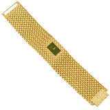 Piaget Rare Vintage Yellow Gold And Jade Dial Bracelet Watch