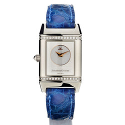 Jaeger-LeCoultre Ladies Stainless Steel MOP And Diamond Reverso Duetto Watch