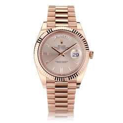 Rolex Oyster Perpetual Day-Date 40 Everose Gold & Diamond Watch