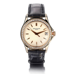 Patek Philippe Calatrava Factory Diamond Bezel 37MM Watch