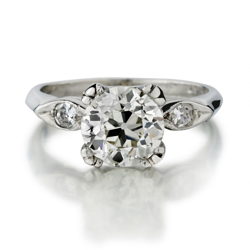 Old European Cut Diamond and Filigree Engagement Ring - Howard's DC