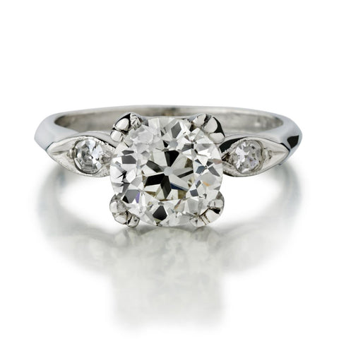 Art-Deco 1.78 Carat Old-European Cut Diamond Platinum Vintage Ring