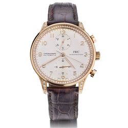 IWC One-Of-A-Kind Rose Gold & Diamond Portuguese Chrono Watch
