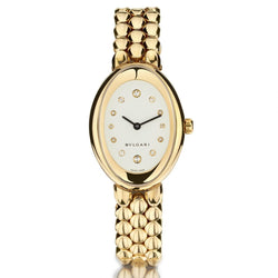 Bvlgari 18KT Yellow Gold And Diamond Ovale Quartz Watch