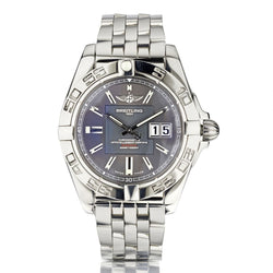 Breitling Stainless Steel Galactic 41 Automatic Grey Dial Watch