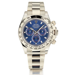Rolex Cosmograph Daytona White Gold Blue Dial Watch 2020. Discontinued.