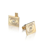 Tiffany & Co. Mid-Century Yellow Gold And Diamond Square Cufflinks