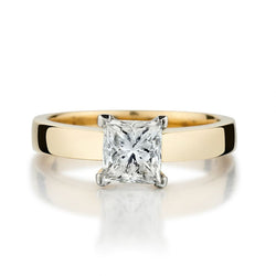 1.01 Carat Princess Cut Diamond Solitaire Engagement Ring