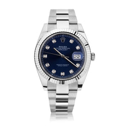 Rolex Oyster Perpetual Datejust II 41MM Blue Diamond Dial Watch