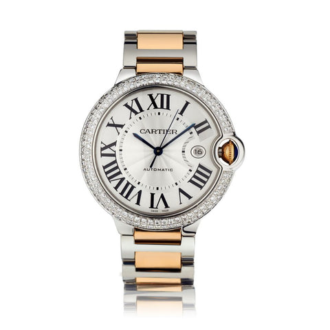 Cartier Steel And Yellow Gold Diamond Large Ballon Bleu Watch. Ref: 3001